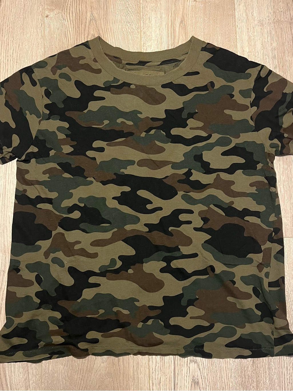 Nili Lotan Camouflage Short-Sleeve Tee - Olive, Brown, Black